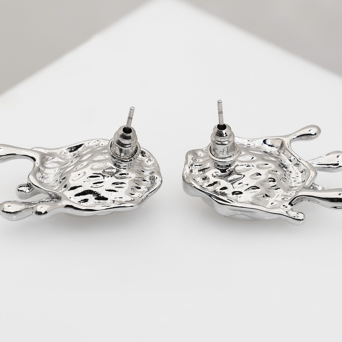 Серьги с жемчугом «Эксклюзив» таяние, цвет серебро Серьги с жемчугом «Эксклюзив» таяние, цвет серебро