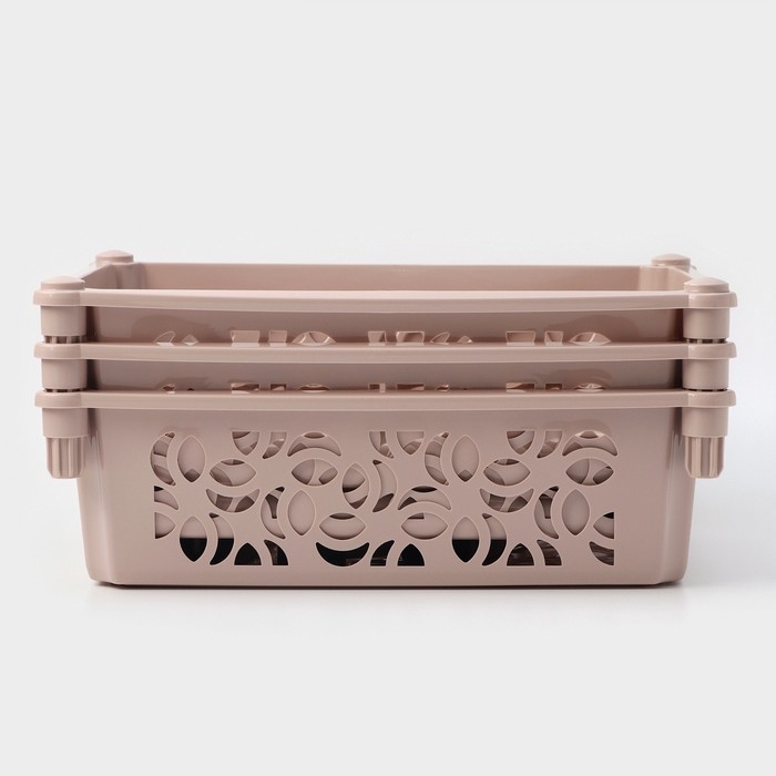 Этажерка напольная 3-х секционная Prima, на колёсиках, цвет МИКС Этажерка напольная 3-х секционная Prima, на колёсиках, цвет МИКС