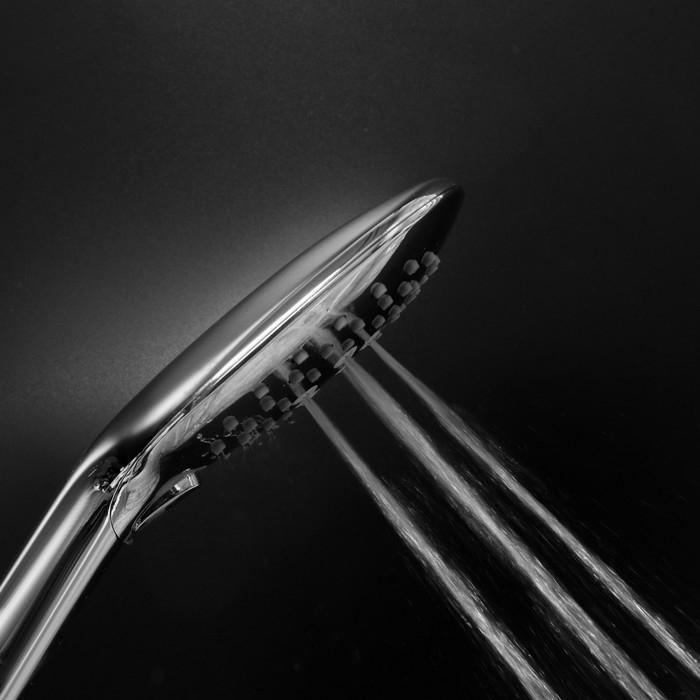 Душевая лейка ZEIN Z420, кнопочная, пластик, 3 режима, цвет хром