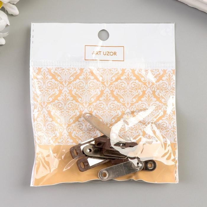 Замок магнитный (набор 4 шт) коричневый 3х1 см Замок магнитный (набор 4 шт) коричневый 3х1 см