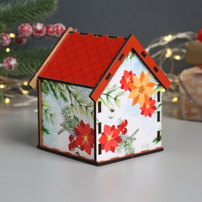 Новогодний чайный домик  Новогодний чайный домик "Змея.Процветания" 10,5х9,5х12 см