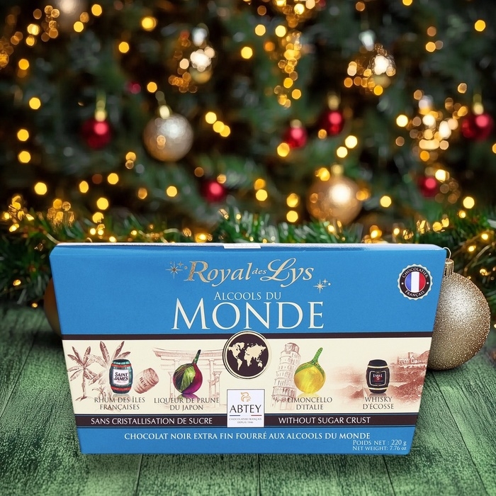 Новый год. Шоколад фигурный ALCOOLS DU MONDE, с алкогольной начинкой, ассорти, 10 г Новый год. Шоколад фигурный ALCOOLS DU MONDE, с алкогольной начинкой, ассорти, 10 г