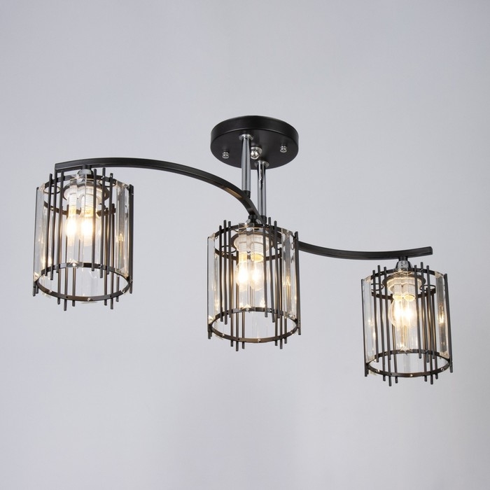 Люстра Люстра "Астрила" 3хЕ27 40Вт черный 61,5х12х28,5см BayerLux