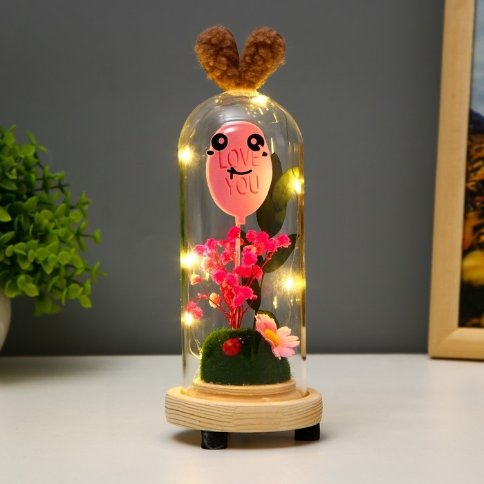 Ночник колба Ночник колба "Летний день" LED от батареек 3хLR44 7,5х7,5х19 см RISALUX