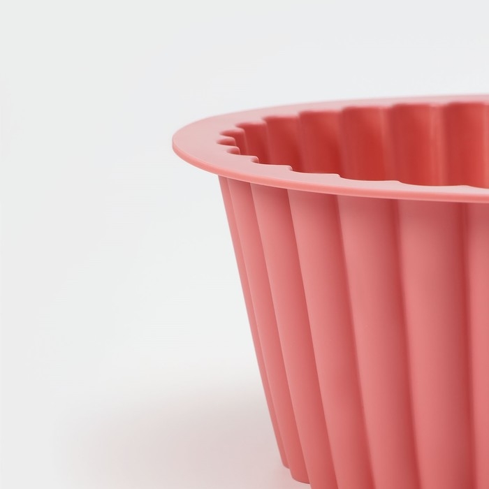 Форма для выпечки Доляна &laquo;Рифлёный круг&raquo;, силикон, d=18,5 cм, цвет МИКС