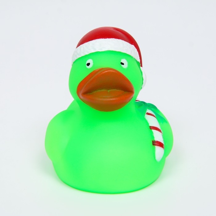 Игрушка пищащая для собак Игрушка пищащая для собак "Новогодняя уточка", виниловая 8 х 8 см