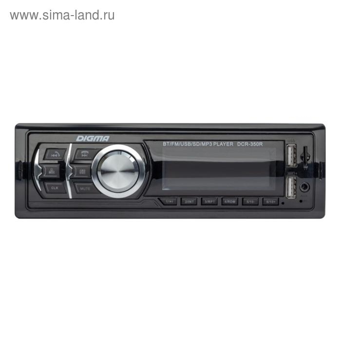 Автомагнитола Digma DCR-350R 1DIN, 4 x 45 Вт, Bluetooth, 2xUSB, SD, AUX