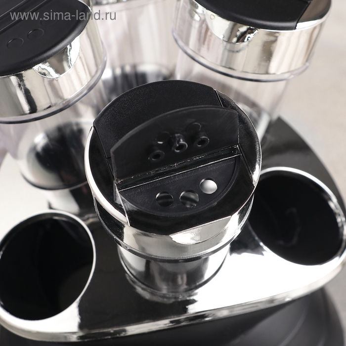 Набор для специй «Конус», 100 мл, на подставке, 6 шт Набор для специй «Конус», 100 мл, на подставке, 6 шт