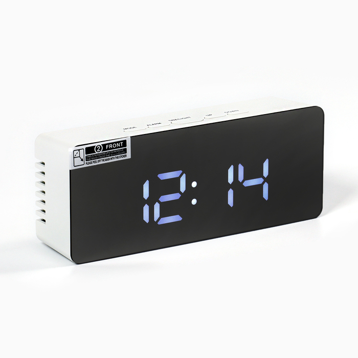 Часы электронные настольные  Часы электронные настольные "Кержан", белая индикация, от USB, 7х14 см