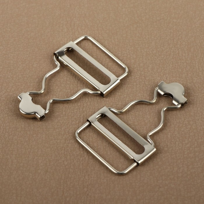 Застёжки для комбинезона, с кнопками, 25 мм, 10 шт, цвет серебряный Застёжки для комбинезона, с кнопками, 25 мм, 10 шт, цвет серебряный