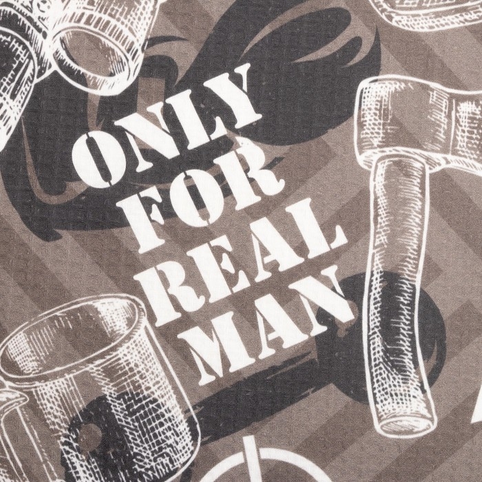 Полотенце  Полотенце "Only for real man" 70х146 см, 100% хлопок  160гр/м2