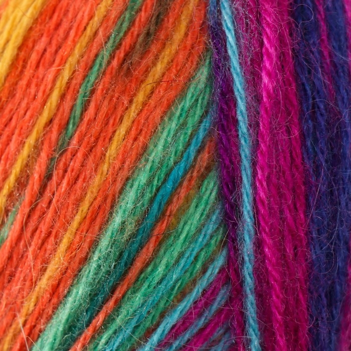 Пряжа Пряжа "Angora Active" 20% шерсть, 80% акрил 500м/100гр (850 радуга)