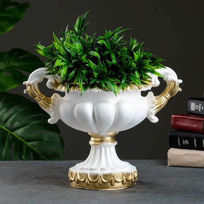 Вазон Вазон "Арабская", белое золото, 1,3л/ 33х20х25см