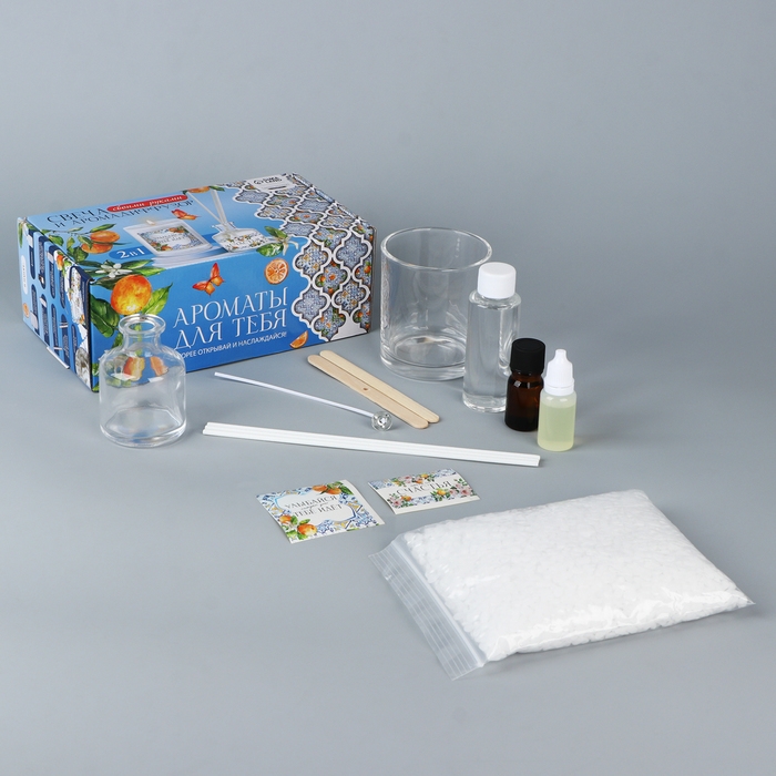 Набор для создания свечи и диффузора «Фруктовый аромат» Набор для создания свечи и диффузора «Фруктовый аромат»