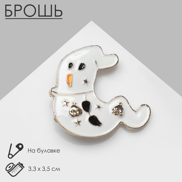 Брошь «Привидение» весёлое, цветная в золоте Брошь «Привидение» весёлое, цветная в золоте