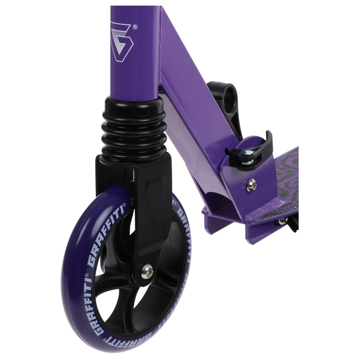 Самокат городской GRAFFITI Comfort Lux 145, колёса PU 145 мм, с передним амортизатором, ABEC 9 Carbon Самокат городской GRAFFITI Comfort Lux 145, колёса PU 145 мм, с передним амортизатором, ABEC 9 Carbon