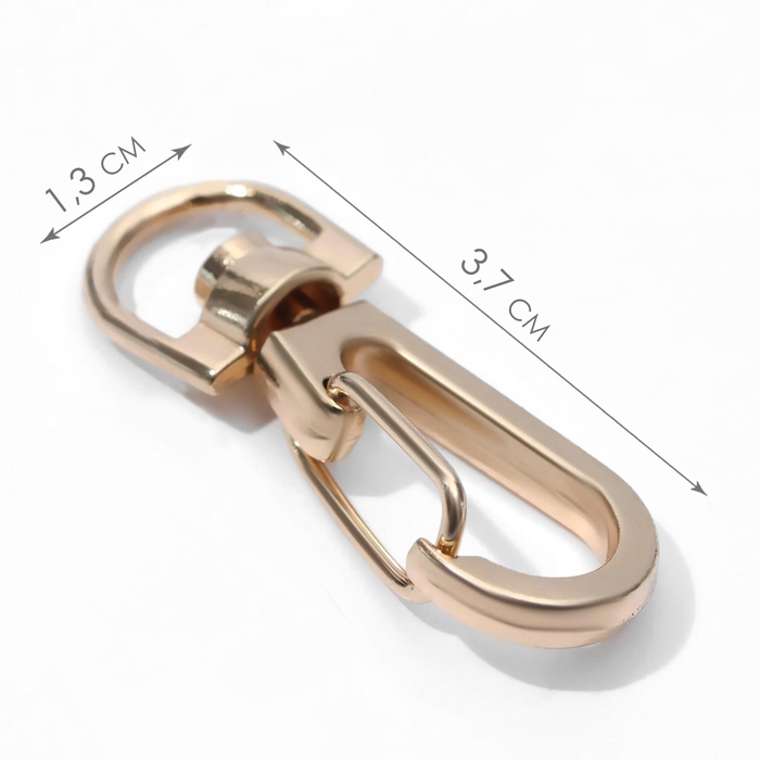 Карабин металлический, 37 × 13 мм / 9,5 × 1,8 мм, 5 шт, цвет золотой Карабин металлический, 37 × 13 мм / 9,5 × 1,8 мм, 5 шт, цвет золотой