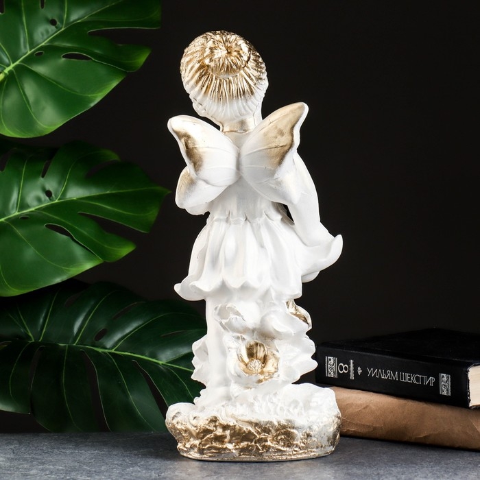 Фигура  Фигура "Фея Флора" белая 38х17х16см