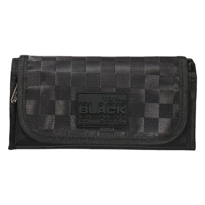 Пенал мягкий, 1 отделение, 100 х 210 х 75 мм, объёмный, deVENTE TOTAL BLACK, створка на липучке Пенал мягкий, 1 отделение, 100 х 210 х 75 мм, объёмный, deVENTE TOTAL BLACK, створка на липучке