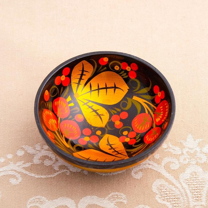 Набор «Розетка с ложкой», 10×4×10 см, хохлома Набор «Розетка с ложкой», 10×4×10 см, хохлома