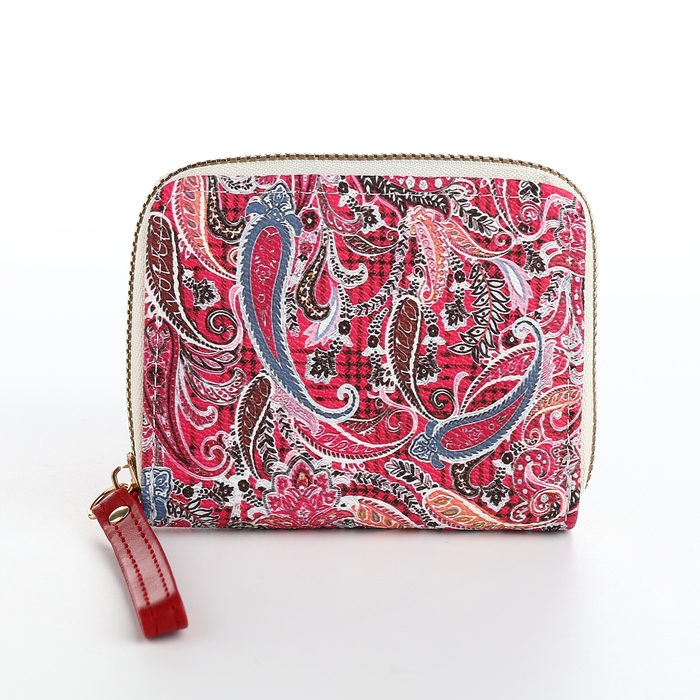 Кошелёк женский на молнии, цвет фуксия