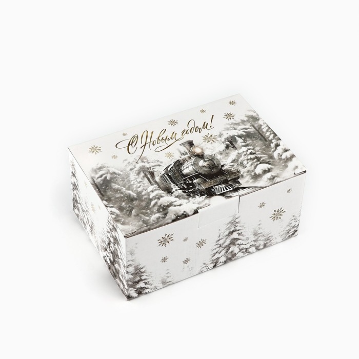 Коробка подарочная новогодняя складная «Сказочный поезд», 22 х 15 х 10 см, Новый год Коробка подарочная новогодняя складная «Сказочный поезд», 22 х 15 х 10 см, Новый год