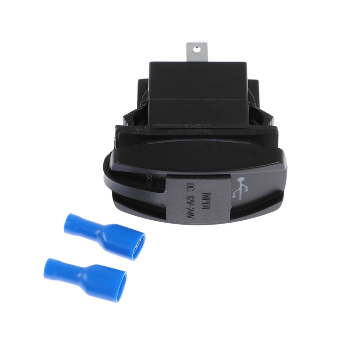 Зарядное устройство, 12-24 В, 2 USB, 3.1 А, черный Зарядное устройство, 12-24 В, 2 USB, 3.1 А, черный