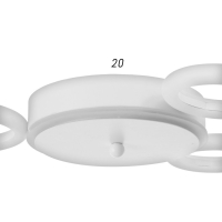 Люстра с ПДУ 2033/3 LED 68Вт белый 47х40х4,5 см BayerLux
