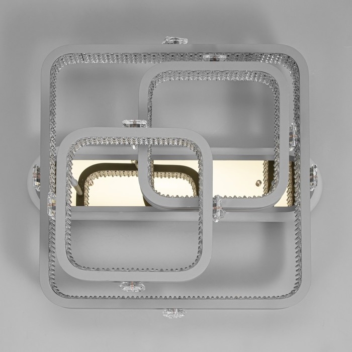 Люстра с ПДУ Люстра с ПДУ "Люминара" 3хLED 88Вт 3000-6000К RGB серый золотой 50х47х16см