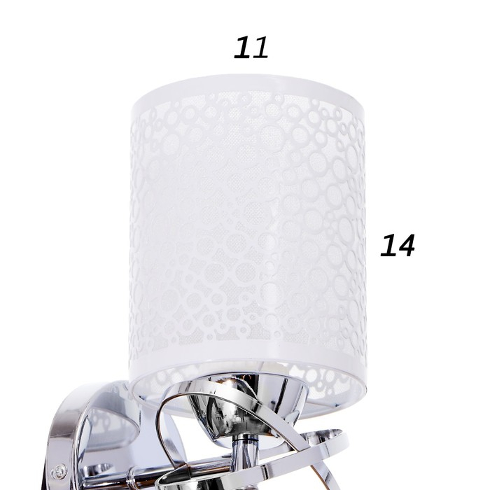 Бра с проводом 2571/1P E27 40Вт хром 12х26 см