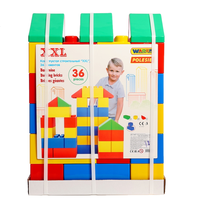 Конструктор строительный XXL, 36 деталей Конструктор строительный XXL, 36 деталей
