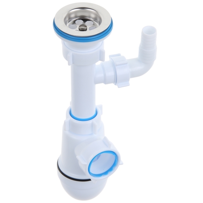 Сифон для мойки  Сифон для мойки "АНИ Пласт" C0300, 1 1/2"х40 мм, с отводом стиральной машины