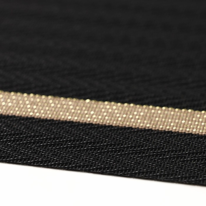 Салфетка сервировочная на стол Доляна «Рона», 45×30 см, цвет чёрный