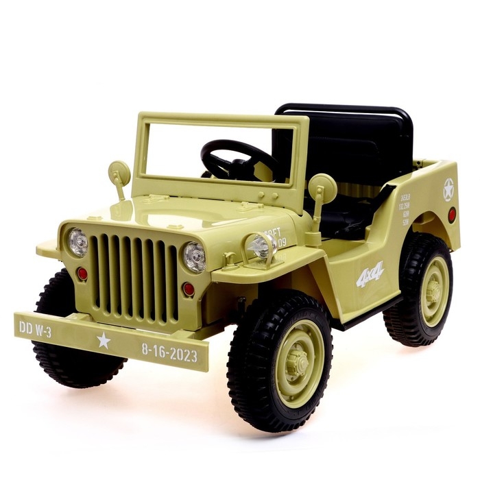 Электромобиль «Джип», кожаное сидение, EVA колеса, цвет зелёный Электромобиль «Джип», кожаное сидение, EVA колеса, цвет зелёный