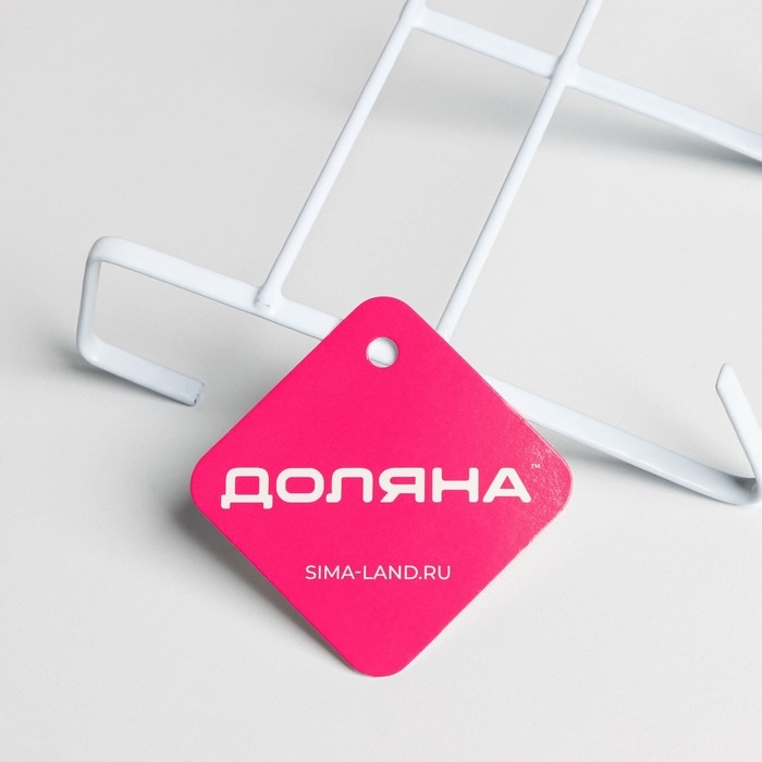 Вешалка на дверь на 6 крючков Доляна «Моно», 44×9×15 см, цвет белый Вешалка на дверь на 6 крючков Доляна «Моно», 44×9×15 см, цвет белый