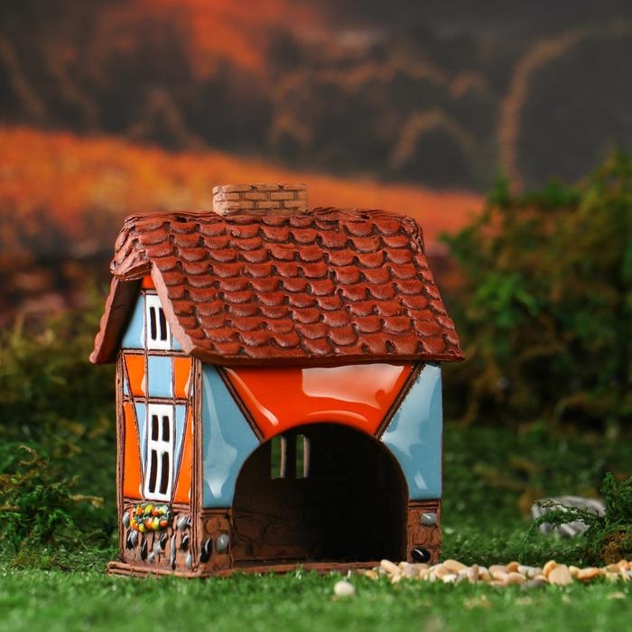 Аромалампа Домик «Лайма», ручная работа, микс, 12 см Аромалампа Домик «Лайма», ручная работа, микс, 12 см