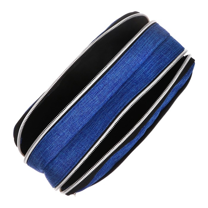 Пенал мягкий 3 отделения, 130 х 210 х 100 мм, объёмный, Calligrata, синий Пенал мягкий 3 отделения, 130 х 210 х 100 мм, объёмный, Calligrata, синий