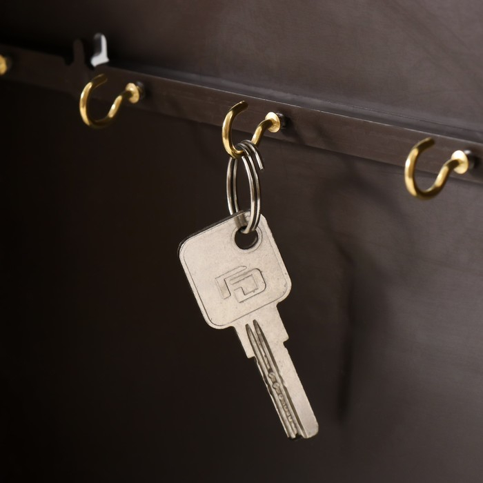 Ключница "Вид на город" Венге  26,5х31,5х4,5 см