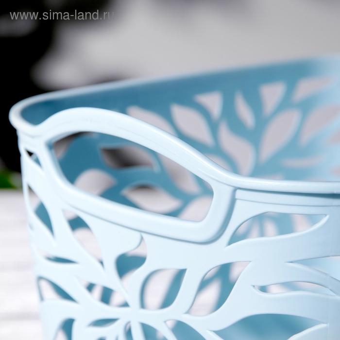 Корзина для хранения «Листья», пластик, 29,5×21,5×16 см, цвет МИКС Корзина для хранения «Листья», пластик, 29,5×21,5×16 см, цвет МИКС