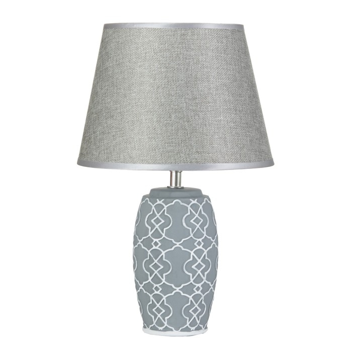 Настольная лампа Настольная лампа "Камила" Е14 40Вт серо-белый 22х22х35 см RISALUX