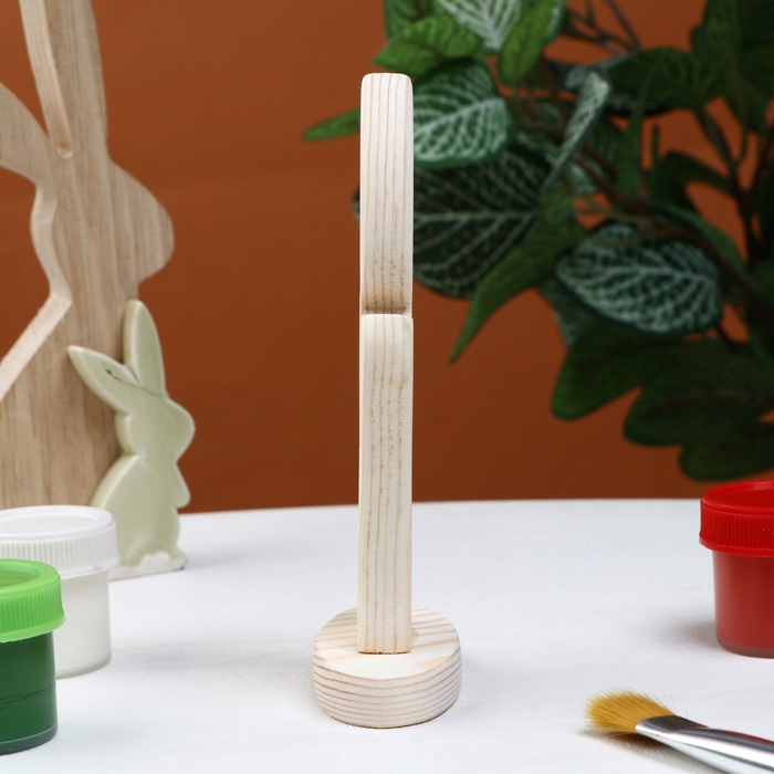 Заготовка для творчества Заготовка для творчества "Свеча", на подставке, 6,4 х 13,4 х 1,2 см, сосна