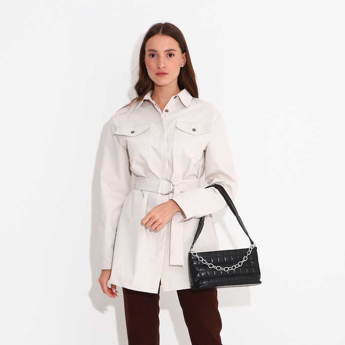 Сумка-багет на молнии, цвет чёрный Сумка-багет на молнии, цвет чёрный