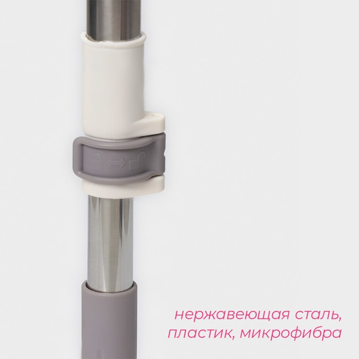 Швабра для мытья пола Доляна, с вертикальным отжимом, телескопическая ручка, 32×12×80(125) см Швабра для мытья пола Доляна, с вертикальным отжимом, телескопическая ручка, 32×12×80(125) см