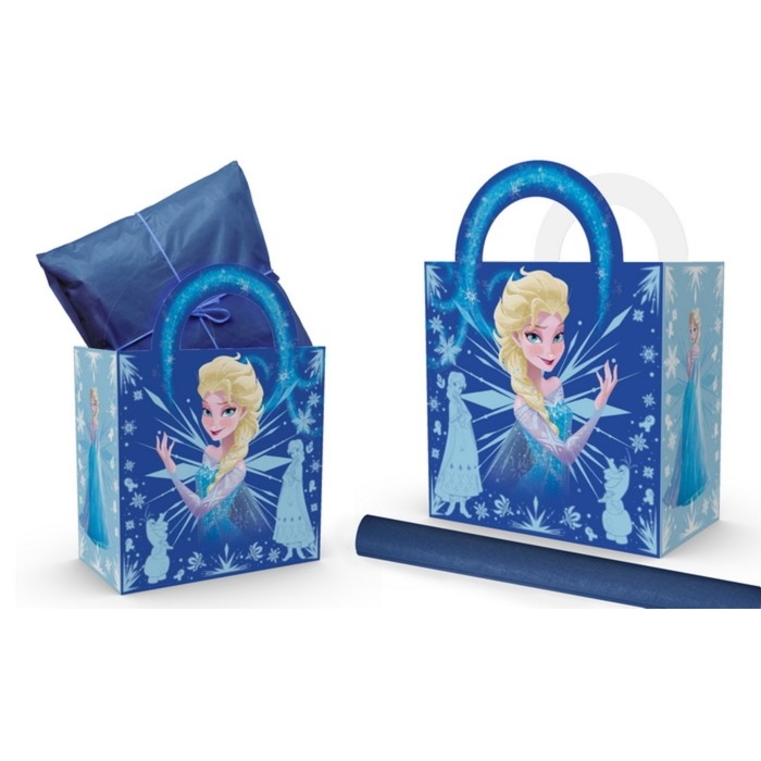 Пакет подарочный с упаковочной бумагой тишью, 22х22х12 см, Холодное сердце Пакет подарочный с упаковочной бумагой тишью, 22х22х12 см, Холодное сердце