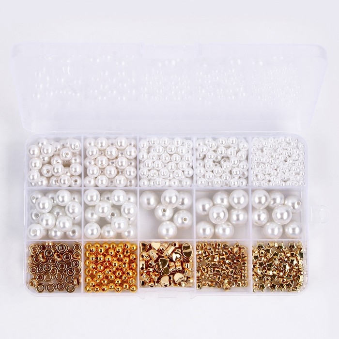 Набор для создания украшений «Жемчужные бусины», размер бусин: от 2 до 12 мм Набор для создания украшений «Жемчужные бусины», размер бусин: от 2 до 12 мм