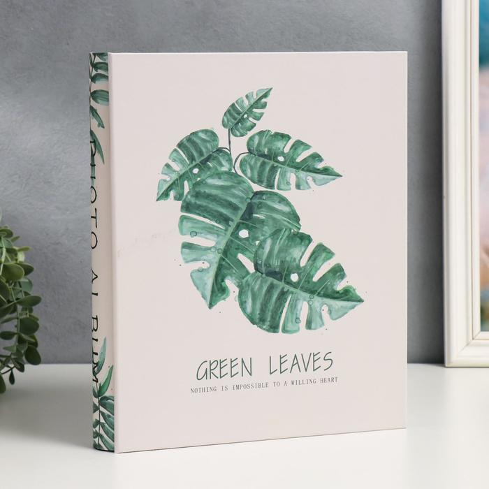 Фотоальбом на 200 фото 13х18 в коробке Фотоальбом на 200 фото 13х18 в коробке "Пальмовые листья" 25,8х31х5,5 см