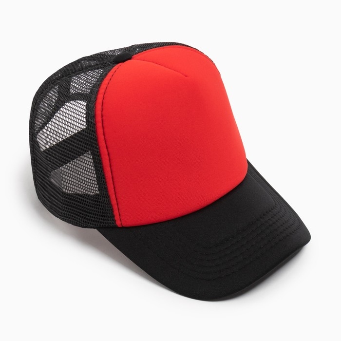 Бейсболка с сеткой MINAKU, цвет красный, размер 56-58 Бейсболка с сеткой MINAKU, цвет красный, размер 56-58