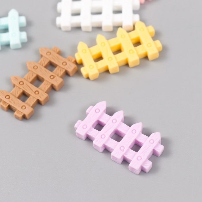 Декор для творчества пластик Декор для творчества пластик "Заборчик" набор 6 шт 3,3х1,7 см