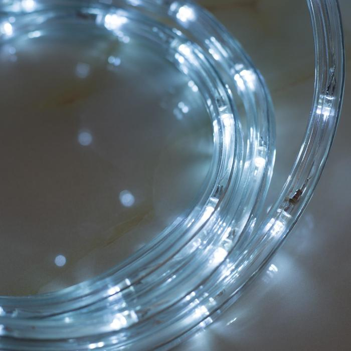 Световой шнур Luazon Lighting 10 мм, IP65, 5 м, 24 LED/м, 220 В, 8 режимов, свечение белое Световой шнур Luazon Lighting 10 мм, IP65, 5 м, 24 LED/м, 220 В, 8 режимов, свечение белое