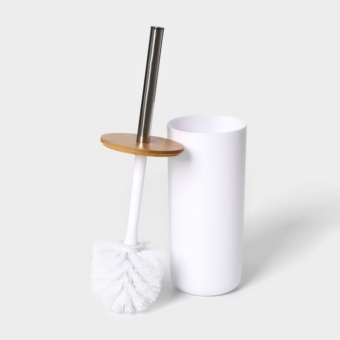 Набор аксессуаров для ванной комнаты SAVANNA «Вуди», 6 предметов (мыльница, дозатор, 2 стакана, ёршик, ведро), цвет белый Набор аксессуаров для ванной комнаты SAVANNA «Вуди», 6 предметов (мыльница, дозатор, 2 стакана, ёршик, ведро), цвет белый